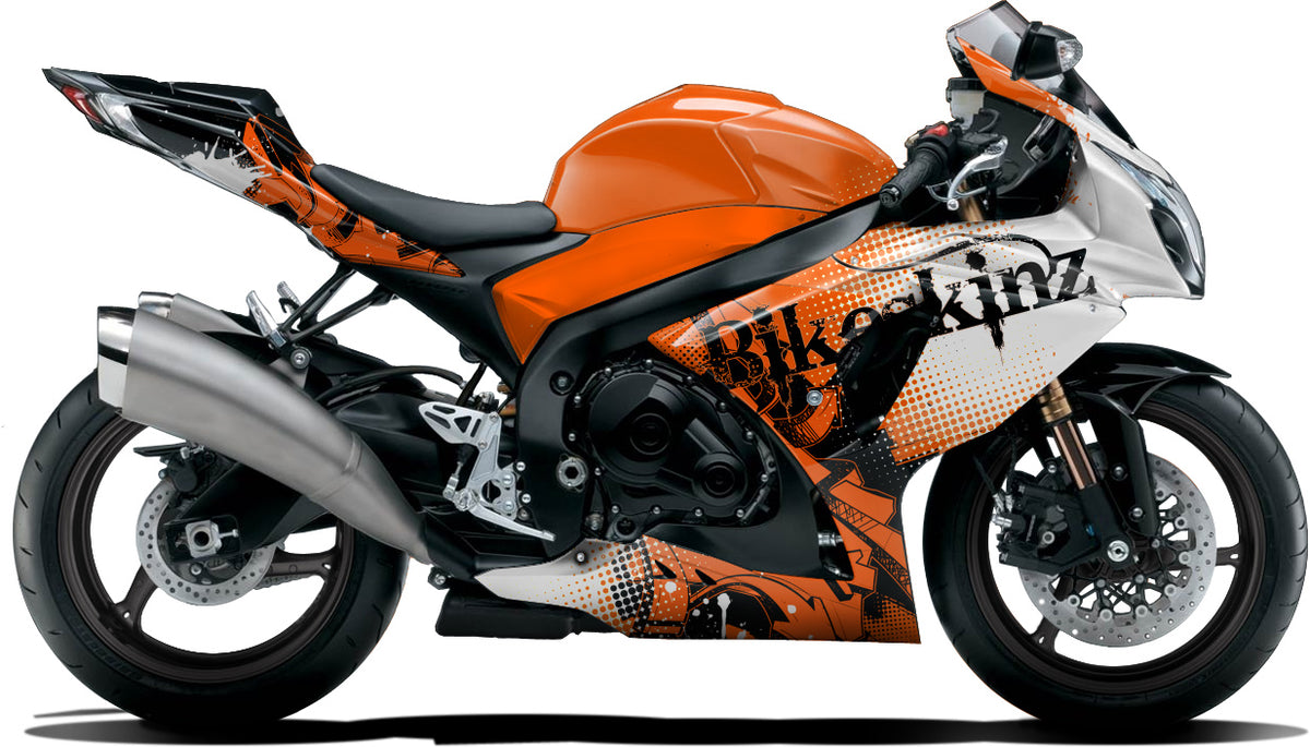 BIKESKINZ™ Motorcycle Vinyl Wrap Kit - City Boy (orange