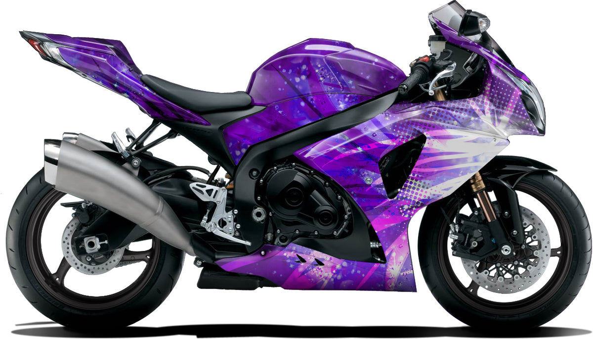 BIKESKINZ™ Motorcycle Vinyl Wrap Kit Fantasy (Purple) Theme