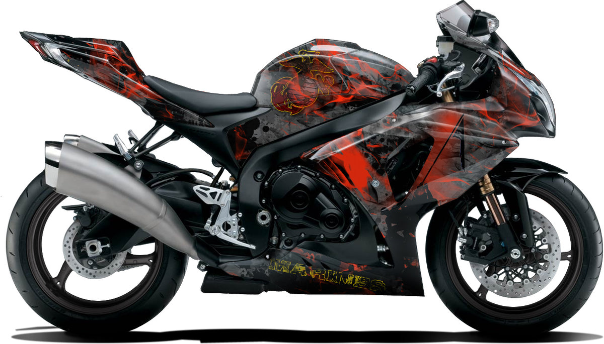 Full Motorcycle Vinyl Wrap Kit - 