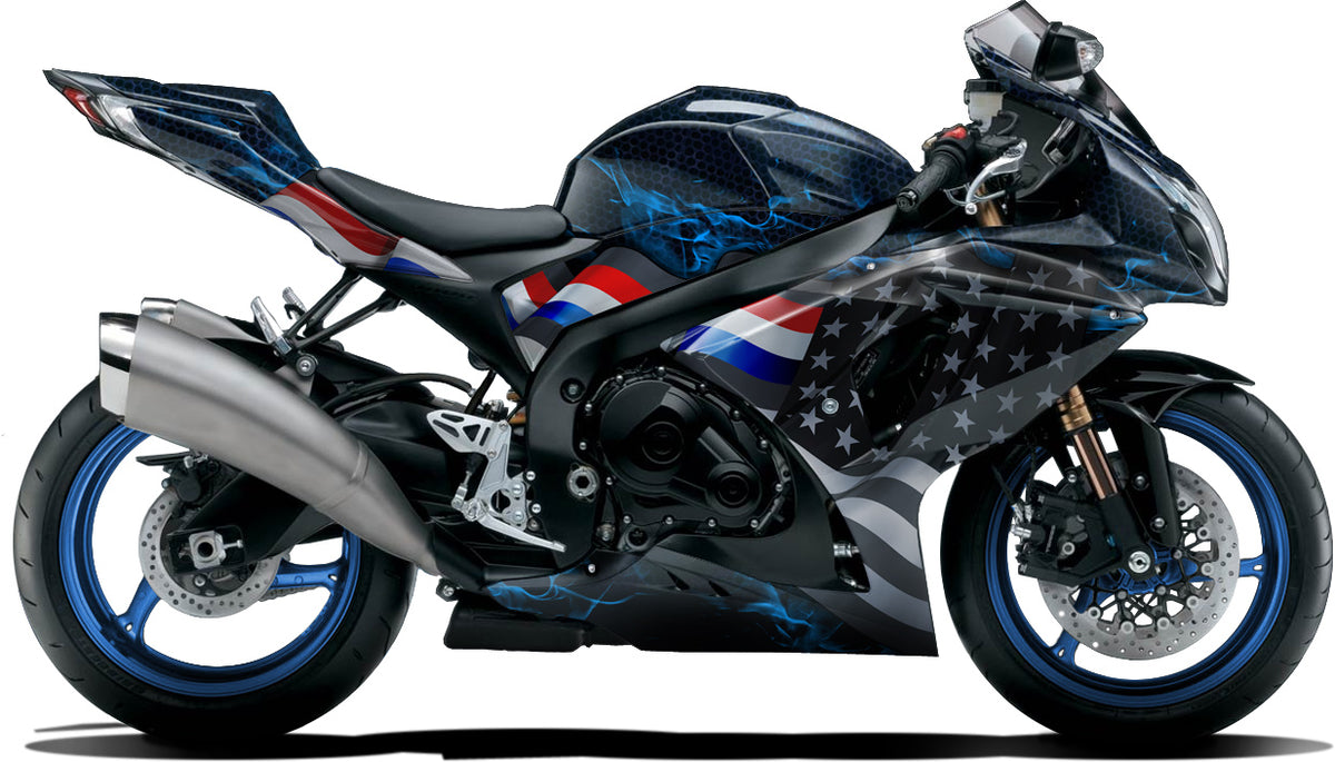 BIKESKINZ™ Motorcycle Vinyl Wrap Kit - Thin Line Tribute theme – Bikeskinz, image size:1200x685