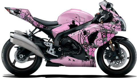 BIKESKINZ™ Motorcycle Vinyl Wrap Kit - Cherry Blossom Theme