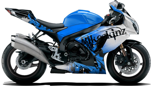 BIKESKINZ™ Motorcycle Vinyl Wrap Kit - City Boy (blue) Theme