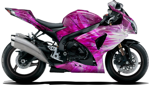 BIKESKINZ™ Motorcycle Vinyl Wrap Kit - Fantasy (Pink) Theme