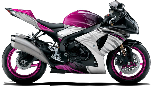 ヤマハ RGZ ピンクメタリック SSHピックアップレイアウト Full Vinyl Wrap Kit for GSX-8R 