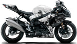 BIKESKINZ™ Motorcycle Vinyl Wrap Kit - Massacre II (Black & White) theme