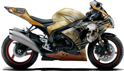 BIKESKINZ™ Motorcycle Vinyl Wrap Kit - Jolly Roger theme