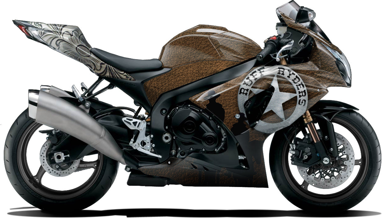 【WOOHWA】DAMAGE WRAP SK BIKESKINZ™ Motorcycle Vinyl Wrap Kit - Massacre II (Black